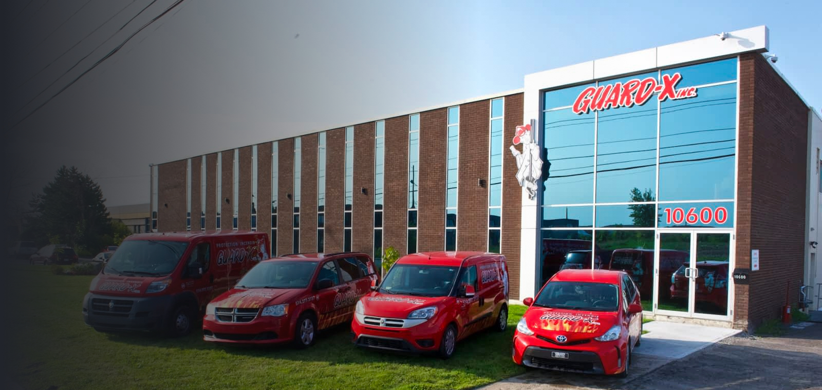 Devanture des burreaux de Guard-X, leader en ptotection incendie.
